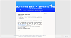 Desktop Screenshot of etudebible.wordpress.com