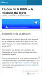 Mobile Screenshot of etudebible.wordpress.com