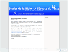 Tablet Screenshot of etudebible.wordpress.com