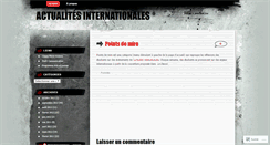 Desktop Screenshot of actualitesinternationales.wordpress.com