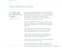Tablet Screenshot of lavidaesrubia.wordpress.com