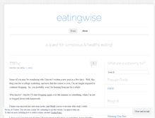 Tablet Screenshot of eatingwise.wordpress.com