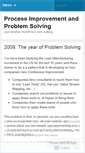 Mobile Screenshot of processimprovementandproblemsolving.wordpress.com