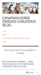 Mobile Screenshot of canadianhorsedefencecoalition.wordpress.com