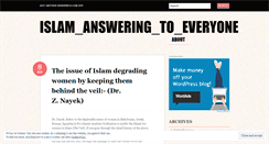 Desktop Screenshot of islamansweringtoeveryone.wordpress.com