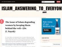 Tablet Screenshot of islamansweringtoeveryone.wordpress.com