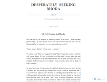 Tablet Screenshot of desperatelyseekingrhoda.wordpress.com