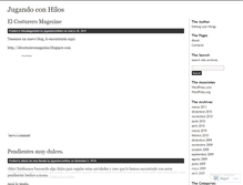 Tablet Screenshot of jugandoconhilos.wordpress.com