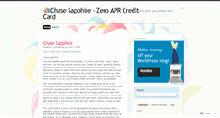 Desktop Screenshot of chasesapphirezeroaprcreditcard.wordpress.com