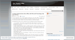 Desktop Screenshot of ericniemiec.wordpress.com