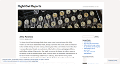 Desktop Screenshot of nightowlreports.wordpress.com