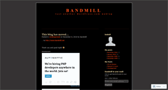Desktop Screenshot of bandmill.wordpress.com