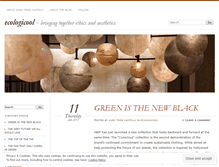 Tablet Screenshot of ecologicool.wordpress.com