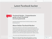 Tablet Screenshot of latestfacebookhacker2013.wordpress.com