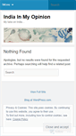 Mobile Screenshot of indiainmyopinion.wordpress.com