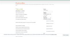 Desktop Screenshot of elarteeslibre.wordpress.com