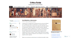 Desktop Screenshot of criticacida.wordpress.com