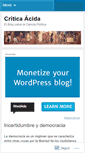 Mobile Screenshot of criticacida.wordpress.com