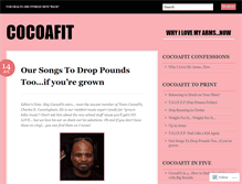 Tablet Screenshot of cocoafit.wordpress.com