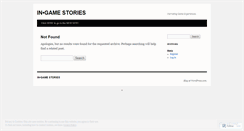 Desktop Screenshot of ingamestories.wordpress.com
