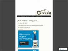 Tablet Screenshot of cicadastudios.wordpress.com