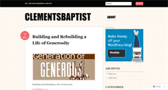 Desktop Screenshot of clementsbaptist.wordpress.com