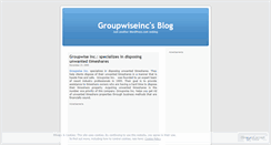 Desktop Screenshot of groupwiseinc.wordpress.com