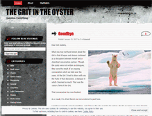 Tablet Screenshot of gritintheoyster.wordpress.com