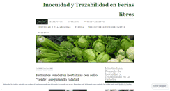 Desktop Screenshot of inocuidadytrazabilidadenferiaslibres.wordpress.com