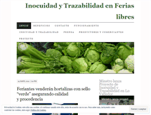 Tablet Screenshot of inocuidadytrazabilidadenferiaslibres.wordpress.com