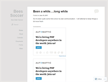 Tablet Screenshot of beesoccer.wordpress.com