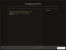 Tablet Screenshot of messiahofmodernart.wordpress.com