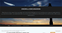 Desktop Screenshot of onemillioncanaries.wordpress.com
