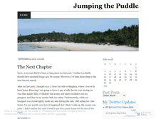 Tablet Screenshot of jumpingthepuddle.wordpress.com