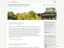 Tablet Screenshot of commitmentissuesandsex.wordpress.com