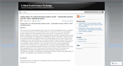 Desktop Screenshot of criticalsocialscience.wordpress.com