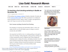 Tablet Screenshot of lisagoldresearch.wordpress.com