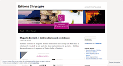 Desktop Screenshot of editionschrysopee.wordpress.com