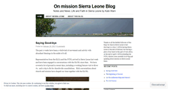 Desktop Screenshot of onmissionsierraleone.wordpress.com