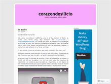 Tablet Screenshot of corazondesilicio.wordpress.com