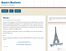 Tablet Screenshot of amiesreviews.wordpress.com