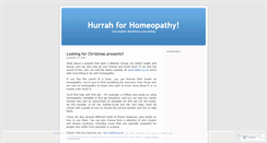 Desktop Screenshot of hurrahforhomeopathy.wordpress.com