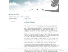 Tablet Screenshot of djennerosity.wordpress.com