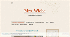 Desktop Screenshot of mrswiebe.wordpress.com