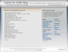 Tablet Screenshot of justiceforhollie.wordpress.com