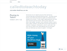 Tablet Screenshot of calledtoteachtoday.wordpress.com