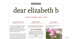 Desktop Screenshot of dearelizabethb.wordpress.com