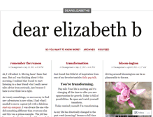 Tablet Screenshot of dearelizabethb.wordpress.com