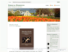 Tablet Screenshot of biblicalhorizons.wordpress.com