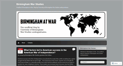 Desktop Screenshot of birminghamwarstudies.wordpress.com